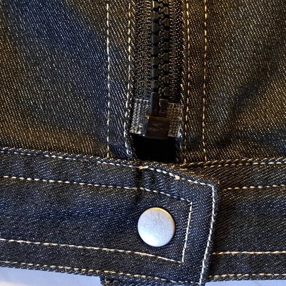 VINTAGE ORLY womens DENIM VEST Size 10 or Size M STUNNING COND. CANADA Designer - Picture 2 of 9